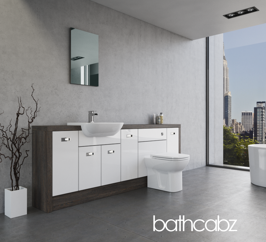 ATHENA NORWICH OAK BASE UNITS BATHROOM FITTED FURNITURE