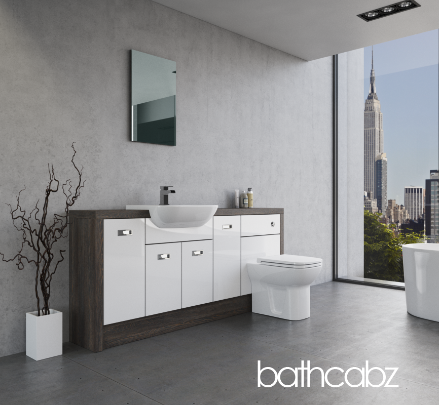 ATHENA NORWICH OAK BASE UNITS BATHROOM FITTED FURNITURE