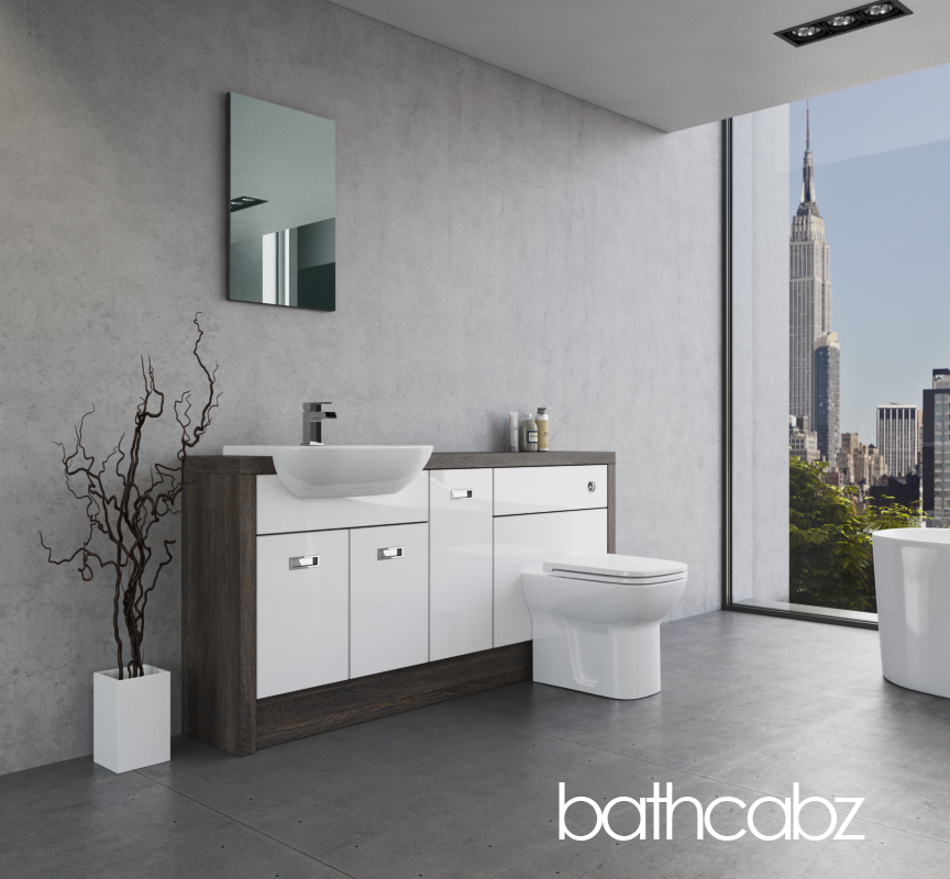 ATHENA NORWICH OAK BASE UNITS BATHROOM FITTED FURNITURE