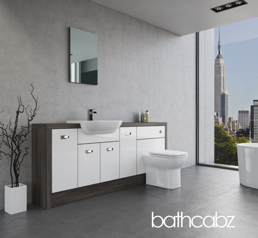 ATHENA NORWICH OAK BASE UNITS BATHROOM FITTED FURNITURE
