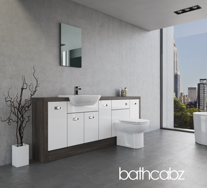 ATHENA NORWICH OAK BASE UNITS BATHROOM FITTED FURNITURE