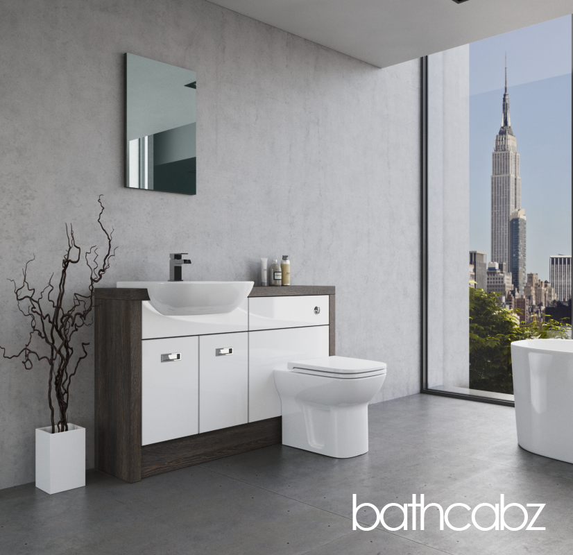ATHENA NORWICH OAK BASE UNITS BATHROOM FITTED FURNITURE