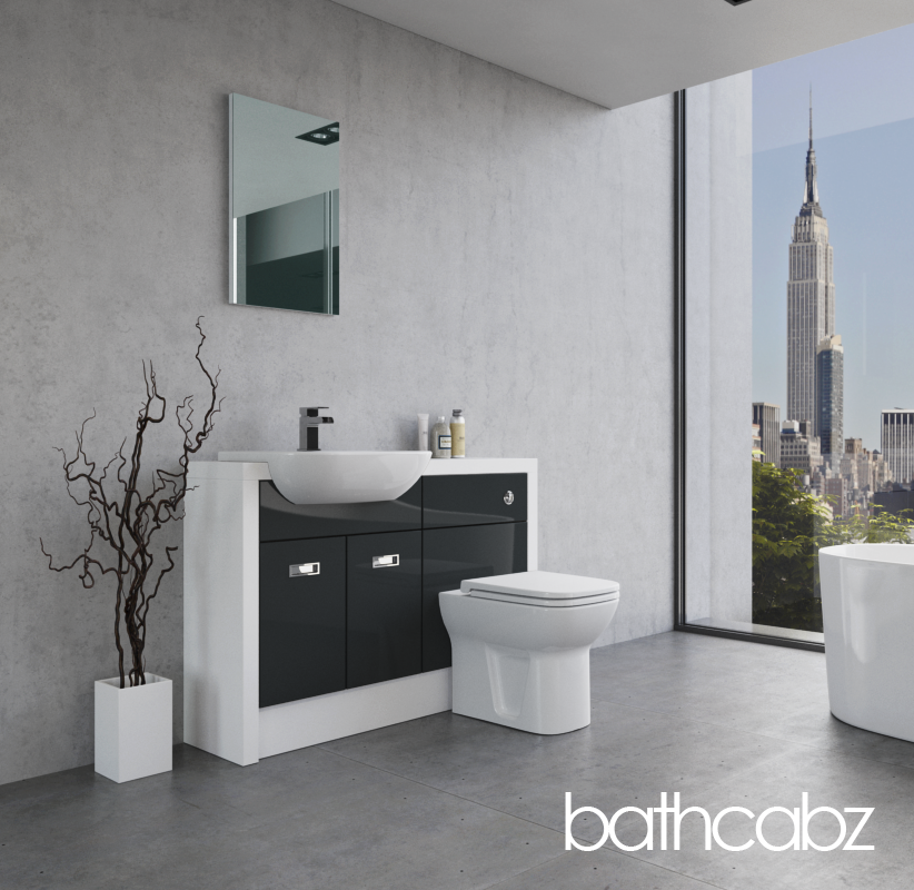ATHENA WHITE MATT BASE UNITS BATHROOM FITTED FURNITURE