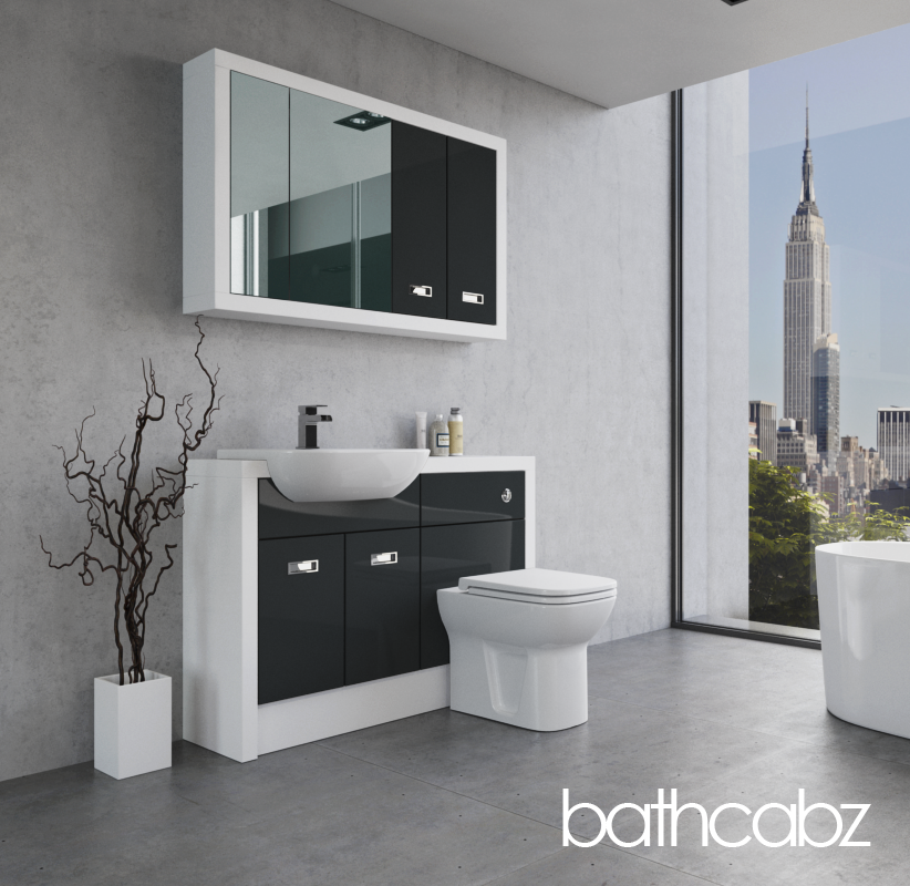 ATHENA WHITE MATT BASE & WALL UNITS BATHROOM FITTED FURNITURE