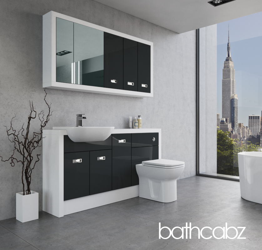 ATHENA WHITE MATT BASE & WALL UNITS BATHROOM FITTED FURNITURE
