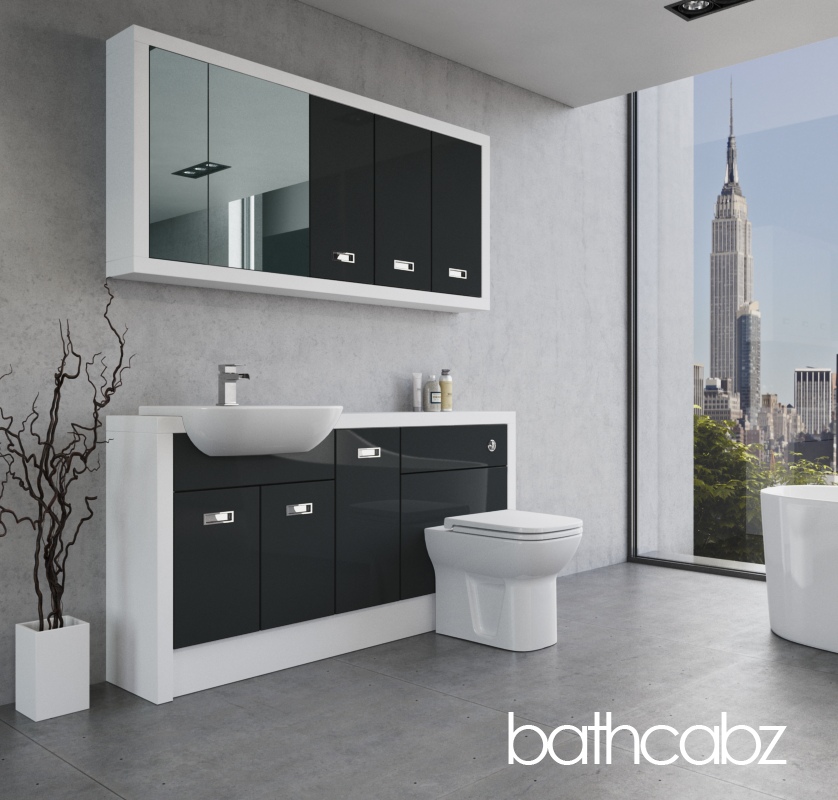 ATHENA WHITE MATT BASE & WALL UNITS BATHROOM FITTED FURNITURE