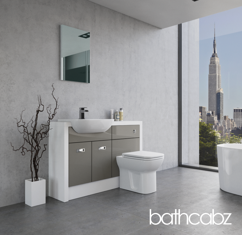 ATHENA WHITE MATT BASE UNITS BATHROOM FITTED FURNITURE
