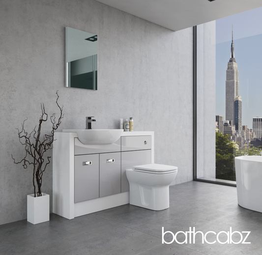 ATHENA WHITE MATT BASE UNITS BATHROOM FITTED FURNITURE