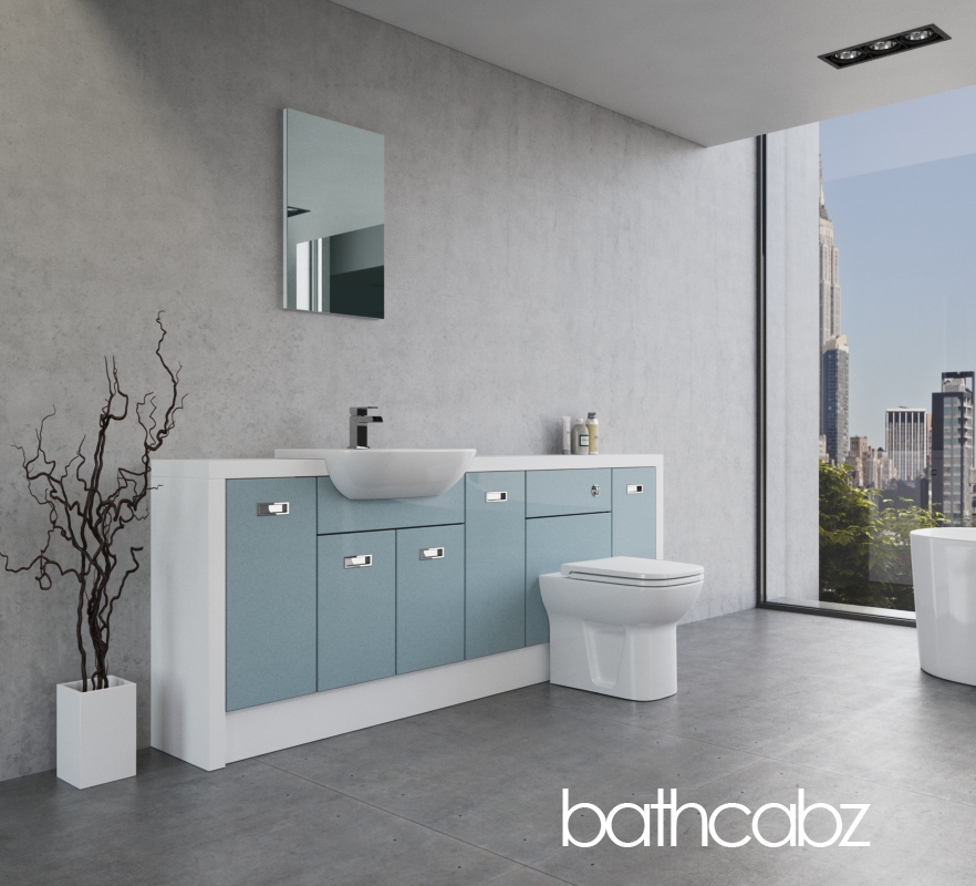 ATHENA WHITE MATT BASE UNITS BATHROOM FITTED FURNITURE