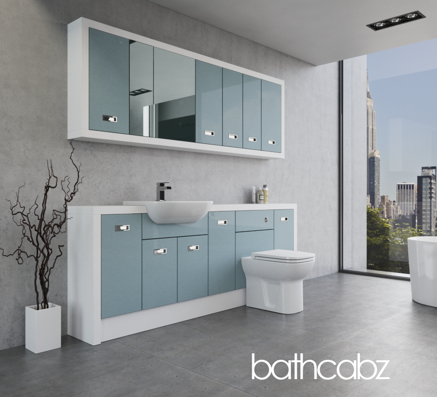 ATHENA WHITE MATT BASE & WALL UNITS BATHROOM FITTED FURNITURE
