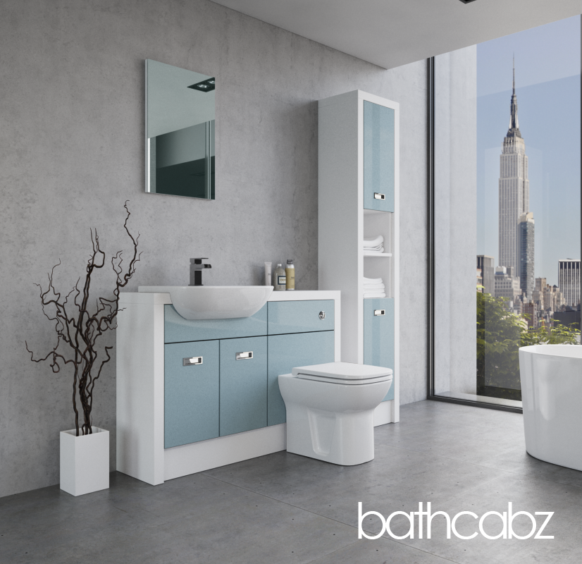 ATHENA WHITE MATT BASE & TALL UNIT BATHROOM FITTED FURNITURE