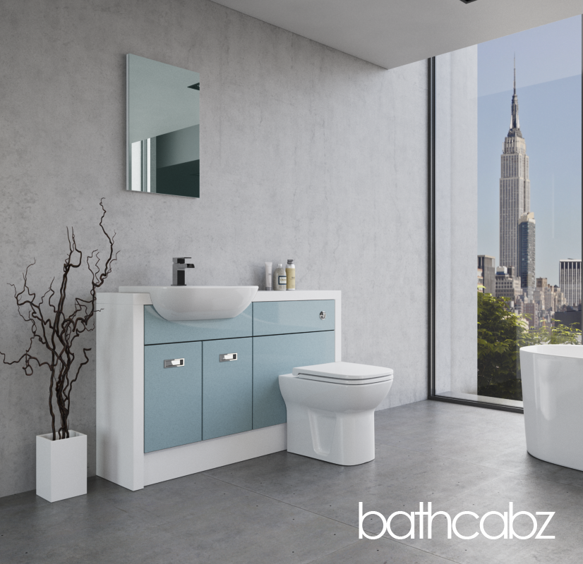 ATHENA WHITE MATT BASE UNITS BATHROOM FITTED FURNITURE