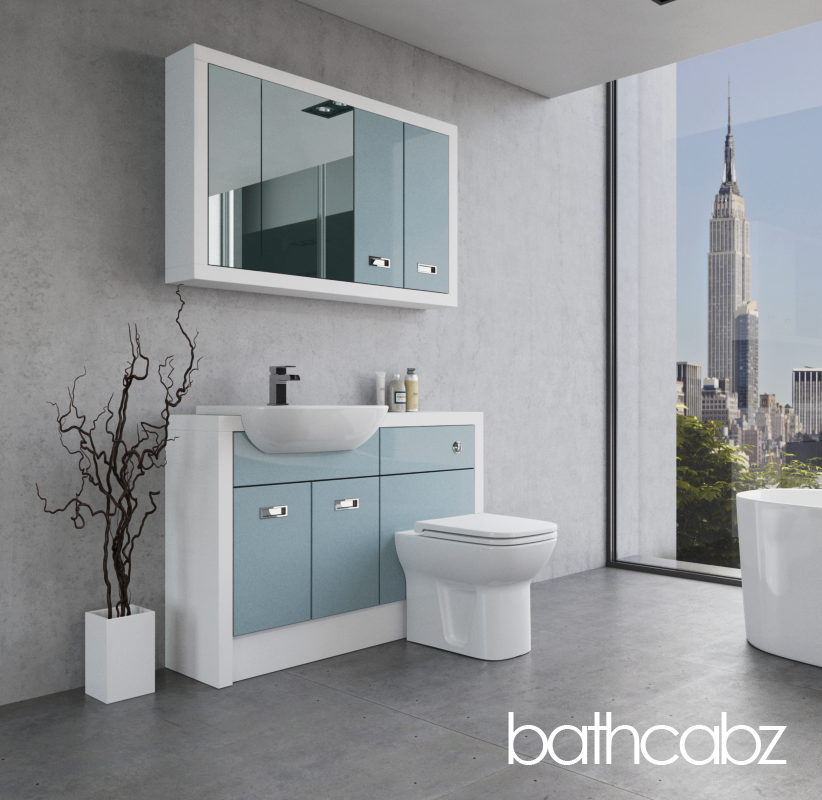 ATHENA WHITE MATT BASE & WALL UNITS BATHROOM FITTED FURNITURE