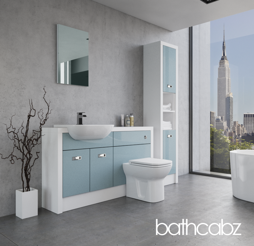 ATHENA WHITE MATT BASE & TALL UNIT BATHROOM FITTED FURNITURE