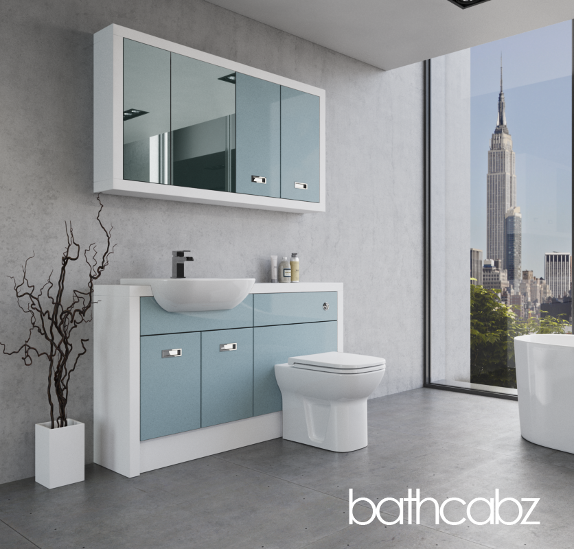 ATHENA WHITE MATT BASE & WALL UNITS BATHROOM FITTED FURNITURE