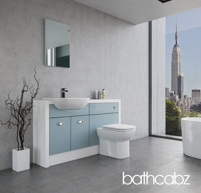 ATHENA WHITE MATT BASE UNITS BATHROOM FITTED FURNITURE