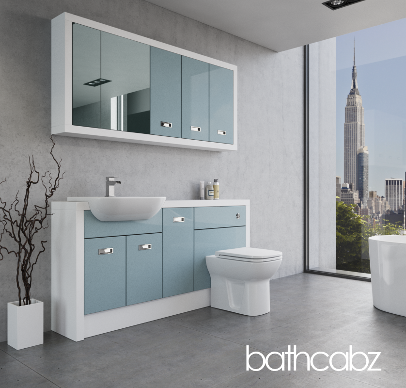 ATHENA WHITE MATT BASE & WALL UNITS BATHROOM FITTED FURNITURE