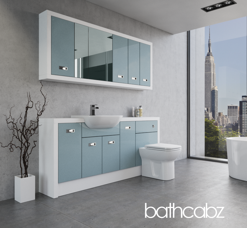 ATHENA WHITE MATT BASE & WALL UNITS BATHROOM FITTED FURNITURE